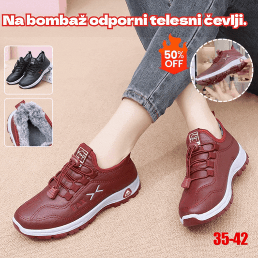 【35-41】Ženski ročno izdelani čevlji iz pravega usnja, žameta in bombaža, novi zimski slog