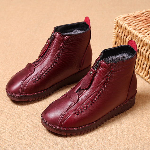 🔥Vroča prodaja🔥【35-42】Ženski jesenski in zimski škornji z mehkim podplatom in zadrgo, modni in udobni