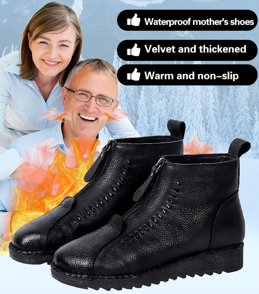 【Rozmiary 35–42】Damskie buty na jesień/zimę, miękka podeszwa z zamkiem błyskawicznym, stylowe i wygodne