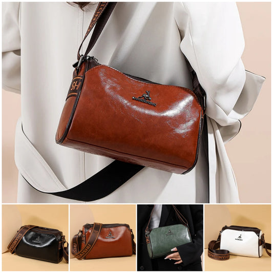 🔥【SLEVA 45 %】👜👜Velkokapacitní měkká kožená kabelka, dámská taška přes rameno