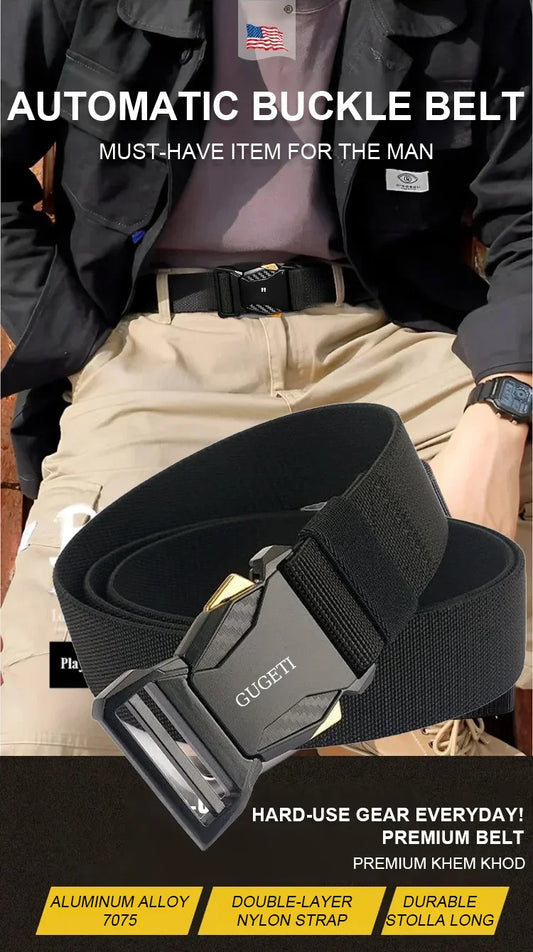 🔥Cinturón táctico elástico nuevo para hombre, cómodo, ajustable, resistente a rayaduras y desgaste, ideal para actividades diarias y deportes al aire libre