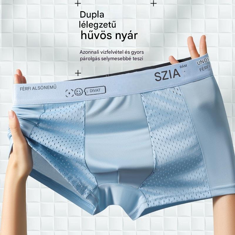 đ„ăVĂĄsĂĄrolj 3-ot, kapsz 3-at ingyenăLĂ©gĂĄteresztĆ, hĂĄlĂłs Ice Silk fĂ©rfi boxeralsĂł. Rugalmas, kĂ©nyelmes Ă©s lĂ©legzĆ.-4172187