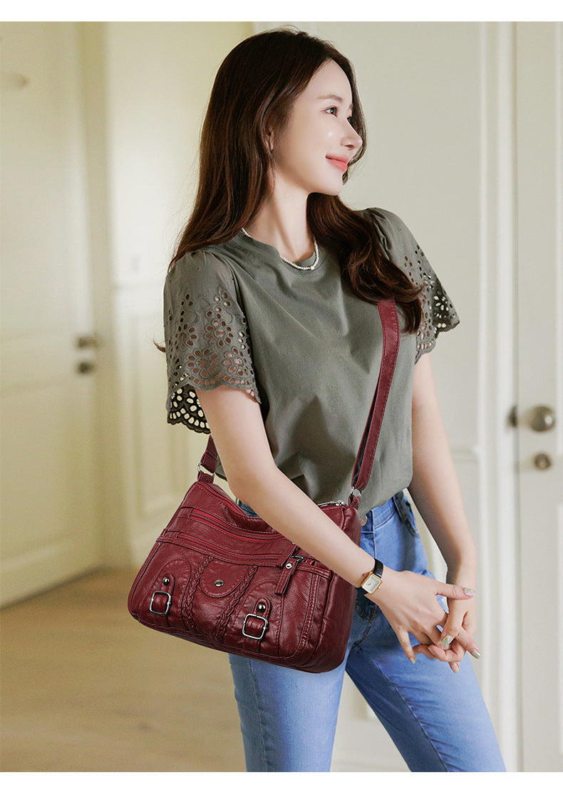 🔥 【Προώθηση μείωσης τιμών】Η νέα γυναικεία τσάντα 2026 με πολλαπλές τσέπες, μεγάλη χωρητικότητα – μπορεί να φορεθεί στον ώμο ή χιαστί.