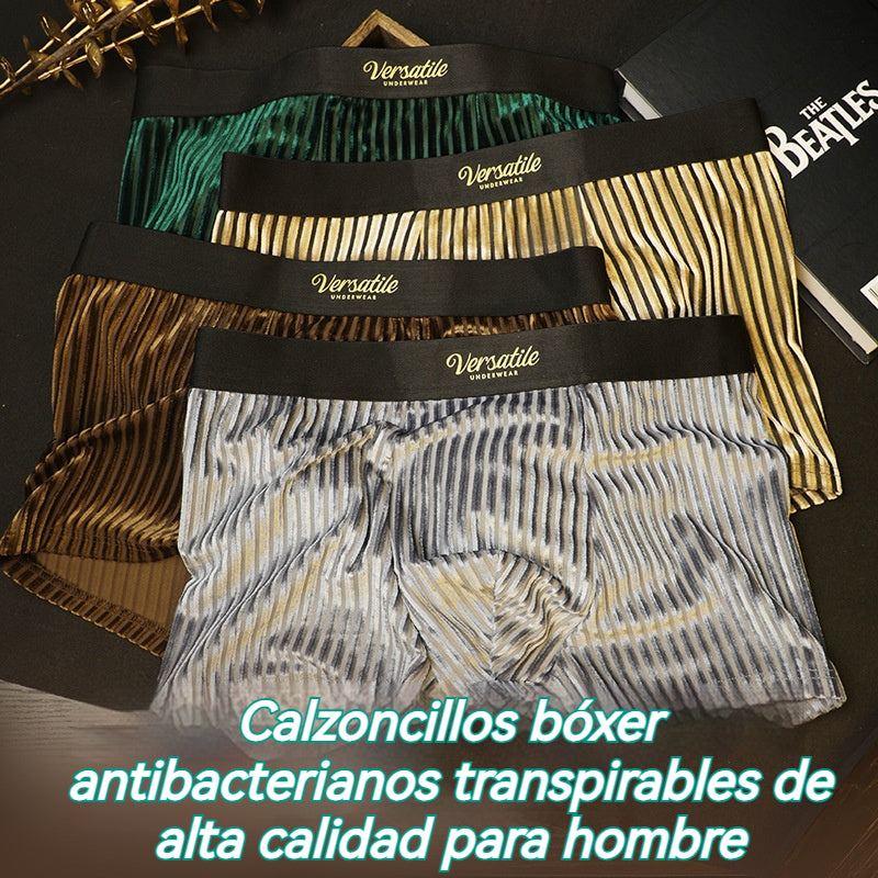 🔥💥【40-140kg】Calzoncillos bóxer antibacterianos de lujo de alta calidad para hombre