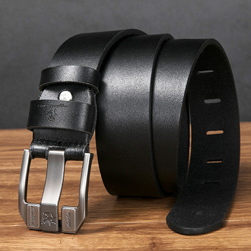 Υψηλής ποιότητας ρετρό ανδρική ζώνη, ζώνη τζιν με αγκράφα από γνήσιο δέρμα, απλή και μοντέρνα αγκράφα, επιλεγμένο δέρμα αγελάδας ενός στρώματος, ισχυρό και ανθεκτικό.