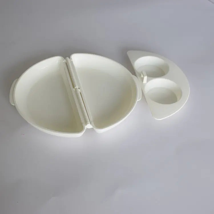 🍳 Dokonalé raňajky za pár minút! Nádoba na prípravu omeliet v mikrovlnnej rúre 🥚 | 2 priehradky · Nepriľnavý materiál vhodný na styk s potravinami · Odnímateľné pánty pre jednoduché čistenie · Rýchla príprava bez potreby oleja