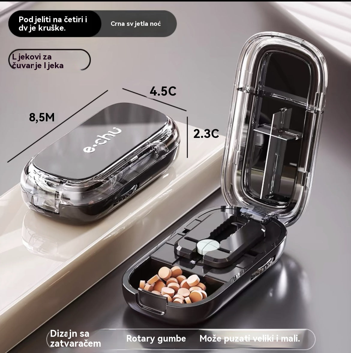 🔥【Kupite jedan, dobijte jedan gratis】👍🌈Prijenosna kutija za rezanje tableta