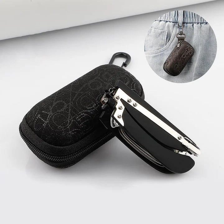 🔥【Časově omezená nízká cena】Skládací brýle na čtení s anti-modrým světlem a pouzdrem