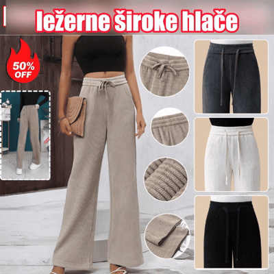 🔥【Kupite eno, dobite eno brezplačno】👖【40–110 kg】✅Nove žametne hlače s širokimi hlačnicami, zelo udobne za nošenje.