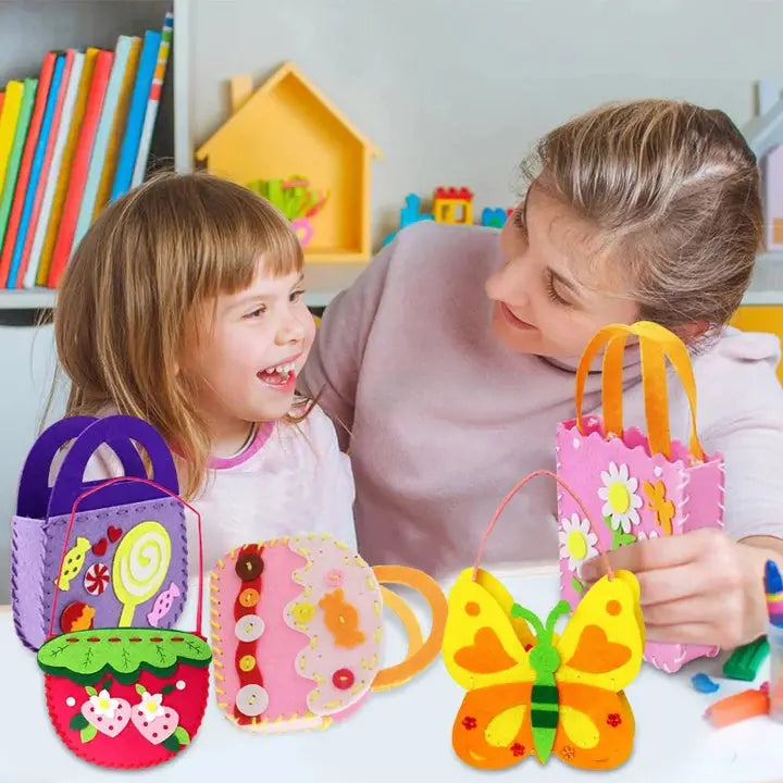 🧵🧶🦋【8 dielov】Vzdelávacia šijacia sada pre deti
