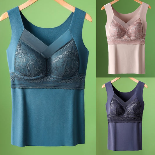 🔥【3 броя】❤️【40-100kg】Есенно и зимно бельо от гъши кадифе с дантела, красив гръб, аксесоари за прибиране на гърдите, предотвратяване на увисване на гърдите✅