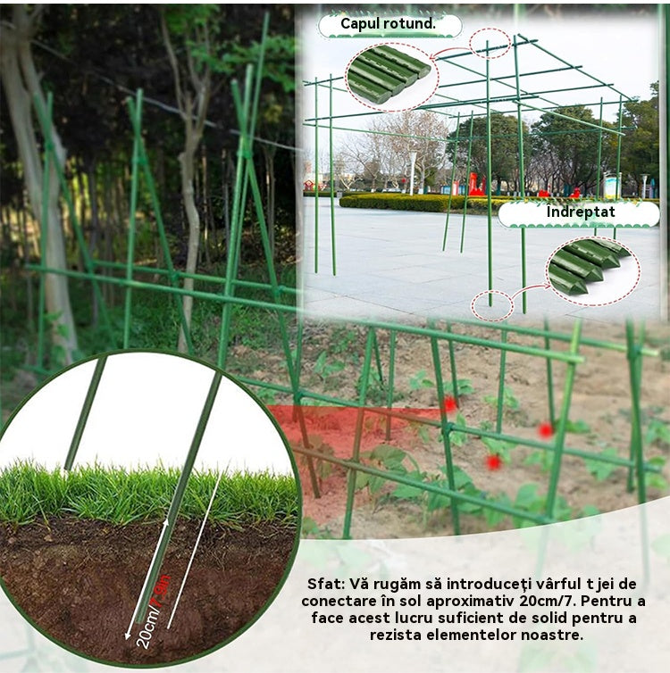 🌱🌱🌱 【Preliezačka*10 kusov + spojovacie náradie*5 kusov】Viničová preliezačka - hrubá oceľová rúrka potiahnutá plastom
