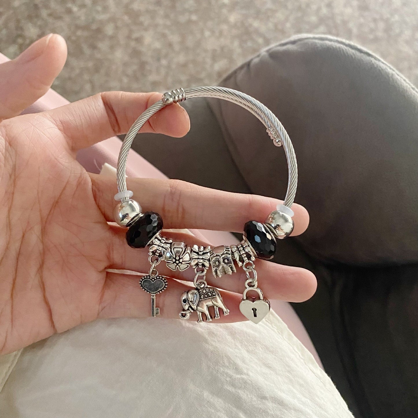 ✨💎【Gorąca wyprzedaż】💖Nowa damska kolorowa bransoletka z kryształowych koralików ze srebra próby 925-4220978