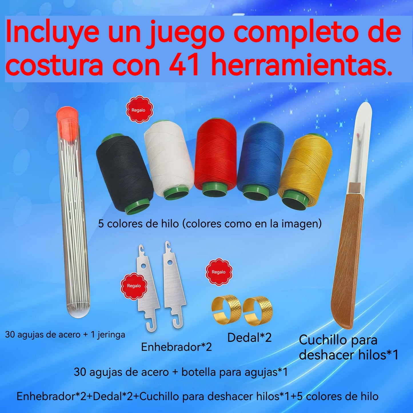 【Oferta por tiempo limitado】🧵🧰 Kit completo de costura 41 en 1 – práctico, resistente y fácil de usar en casa ✂️