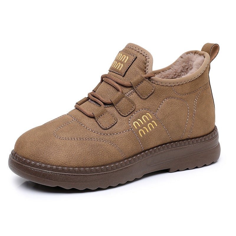 🔥【35-41】Зима 2026, нов стил кадифени и дебели топли снежни ботуши, удобни и неплъзгащи се дебели подметки, които няма да уморят краката ви