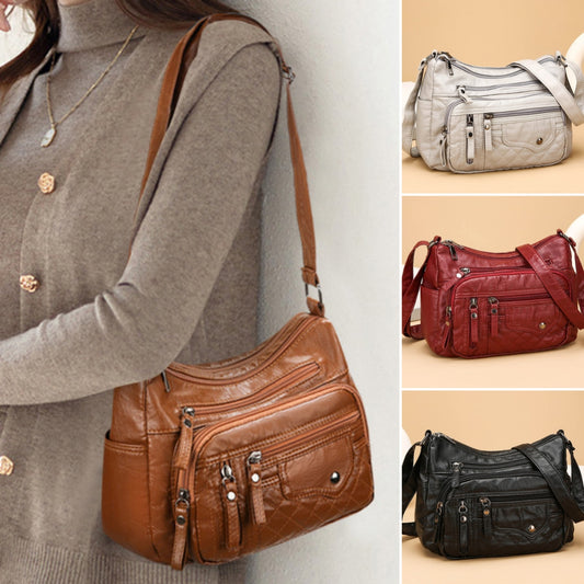 💥👜2025 Nová velkokapacitní měkká kožená taška přes rameno