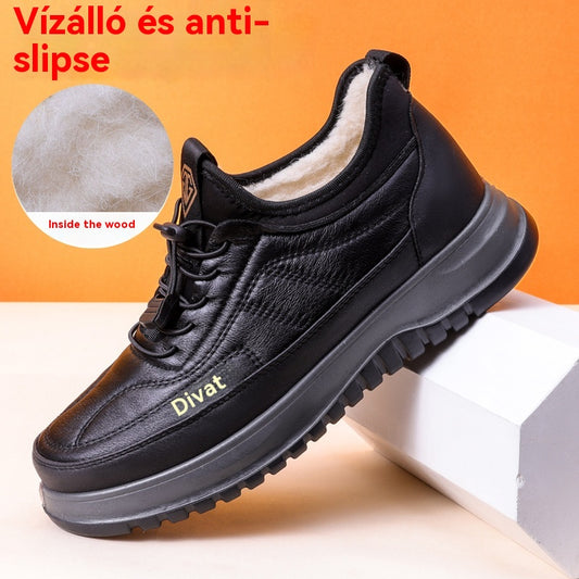 🏆🔥【39-45】2025-ös új férfi téli sportcipő, valódi bőr, vízálló, puha talpú és bársony