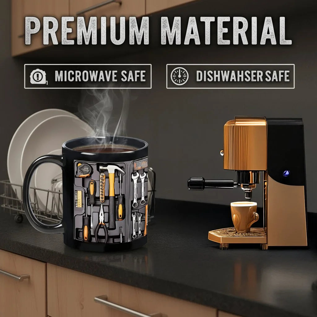 🔥☕Чаша във формата на комплект инструменти за механик