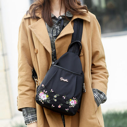 🎒🌺 Kiváló minőségű divatos hímzett hátizsák