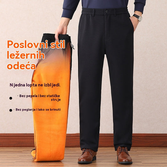 🔥Horký prodej🔥【XL-7XL】Zimní teplé volnočasové kalhoty s fleecovou podšívkou