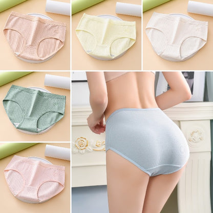 💖🔥【Paket 7】Zadnji dan 50% popusta: Ženske bombažne hlačke z visokim pasom, antibakterijske