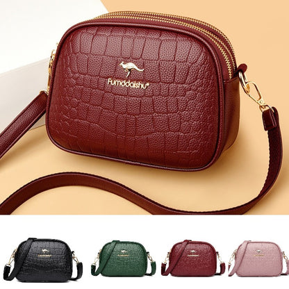 👜Модна многопластова кръстосана чанта с голям капацитет чанта за мобилен телефон