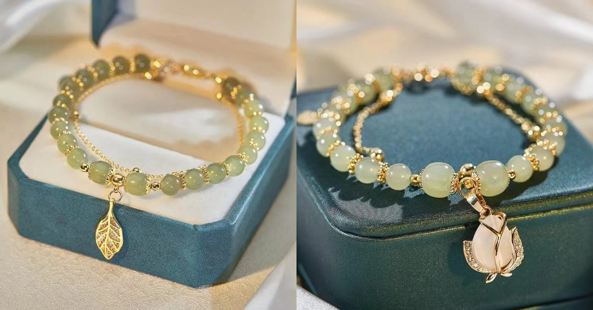 🎁✨【Kupi 1, dobiješ 1 gratis】Narukvica „Zlatna grana i žad“ – izrađena od 14K zlata i hetijanskog žada