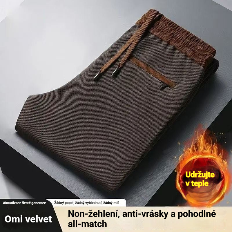 🔥【M-5XL】 🔥 Jesenné/zimné ležérne nohavice - Všestranný voľný strih, flísová podšívka, vystužené športové nohavice