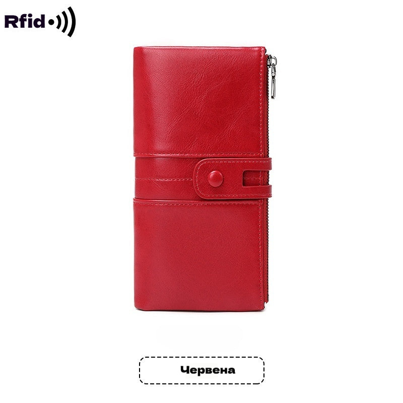 💼🔥【Časovno omejen popust】Večfunkcijska denarnica, ročno izdelano usnje, zaščita pred krajo, dvojna zadrga