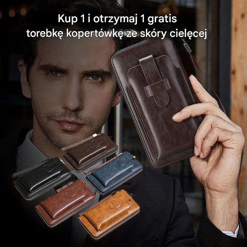 💼Wielofunkcyjny portfel męski, ręcznie robiony ze skóry naturalnej, w nowym stylu