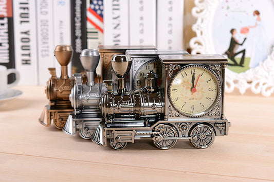 📢📢50% ZĽAVA!! ⏰Retro model parnej lokomotívy s budíkom