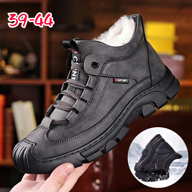 【39-44】[Zimsko darilo] Moški usnjeni superge z volno