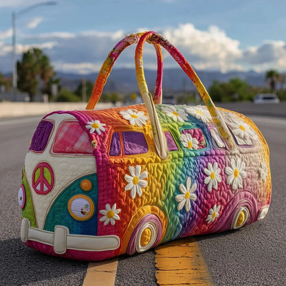 【💥50% отстъпка】🌸Пътна чанта Hippie Van с подплатена материя