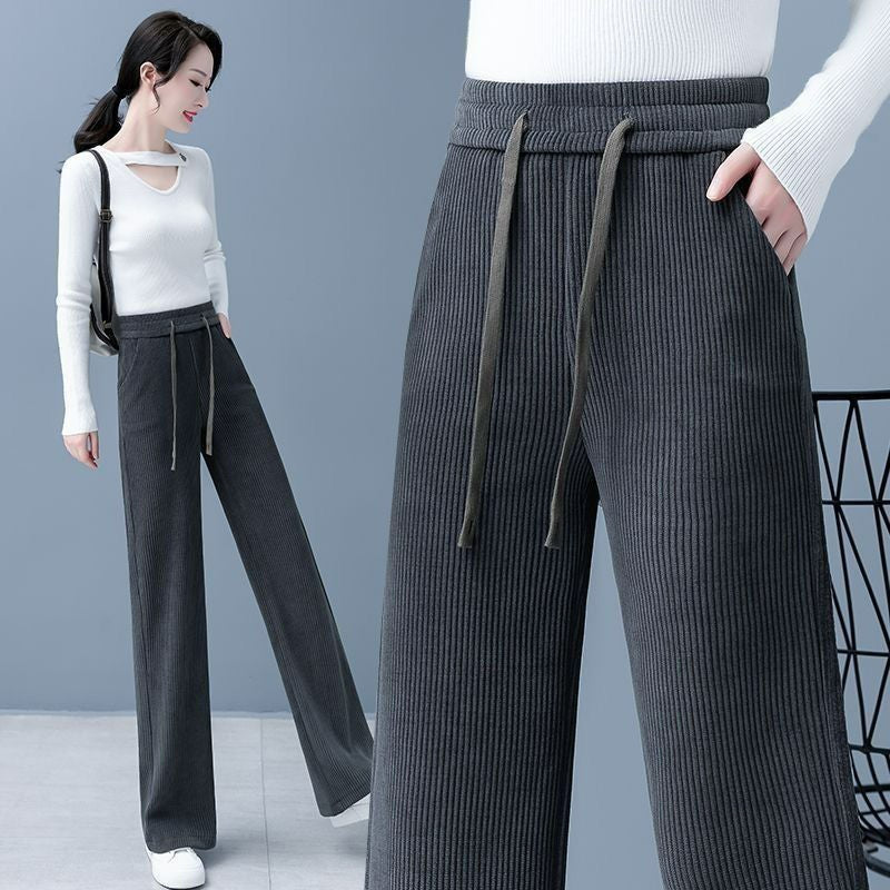 🔥【Kupite eno, dobite eno brezplačno】👖【40–110 kg】✅Nove žametne hlače s širokimi hlačnicami, zelo udobne za nošenje.