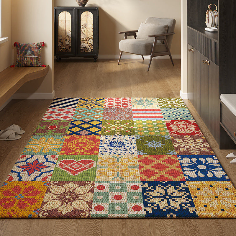 🔥40% kedvezmény + Ingyenes szállítás🔥【80*120CM】Perzsa stílusú lakástextil lábtörlő, kristály bársony anyagból, csúszásmentes, könnyen tisztítható és koszálló