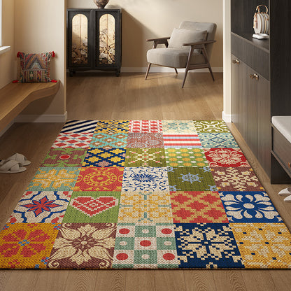 🔥40% kedvezmény + Ingyenes szállítás🔥【80*120CM】Perzsa stílusú lakástextil lábtörlő, kristály bársony anyagból, csúszásmentes, könnyen tisztítható és koszálló