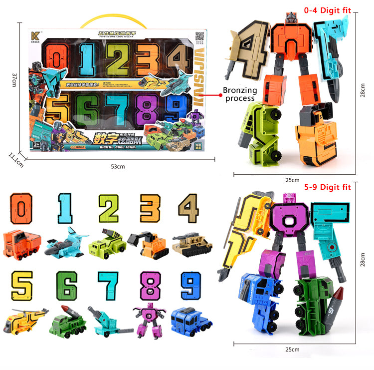 🧩 [50% zľava] Transformery s abecedou a číslami pre deti – 🚗 Zábava, kreativita a učenie