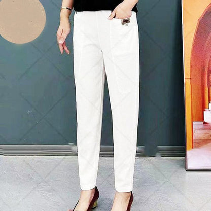 👖🔥Ograničena ponuda – šokantnih 50% popusta!🔥【M-6XL】Proljetno-ljetne ženske ležerne hlače velikih veličina, visokostručni pamuk, udobne i svestrane