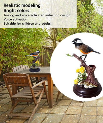 🦜🐦🐦Ustvarjalni, ljubki okraski v obliki ptic z glasovnim upravljanjem za dekoracijo namizja v sobi.