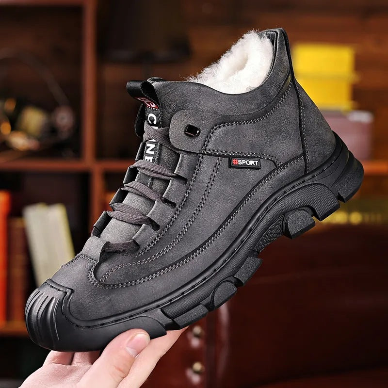 【39-44】[Zimsko darilo] Moški usnjeni športni copati z volno