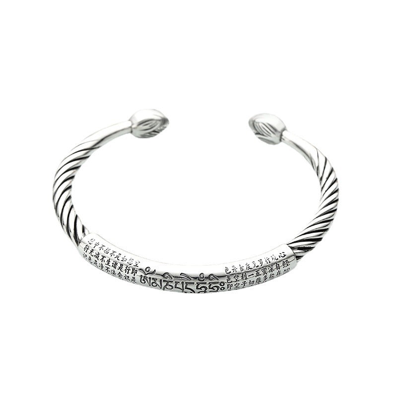 🔥【Csak ma 40% kedvezmény!】S925 ezüst erős csavart karkötő, vintage stílus