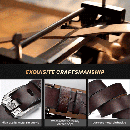 🔥🔥【Akcija – Popust do 50%】Vrhunski muški retro remen, remen za traperice, jednostavna i moderna kopča, odabrana prva slojna goveđa koža, čvrst i izdržljiv