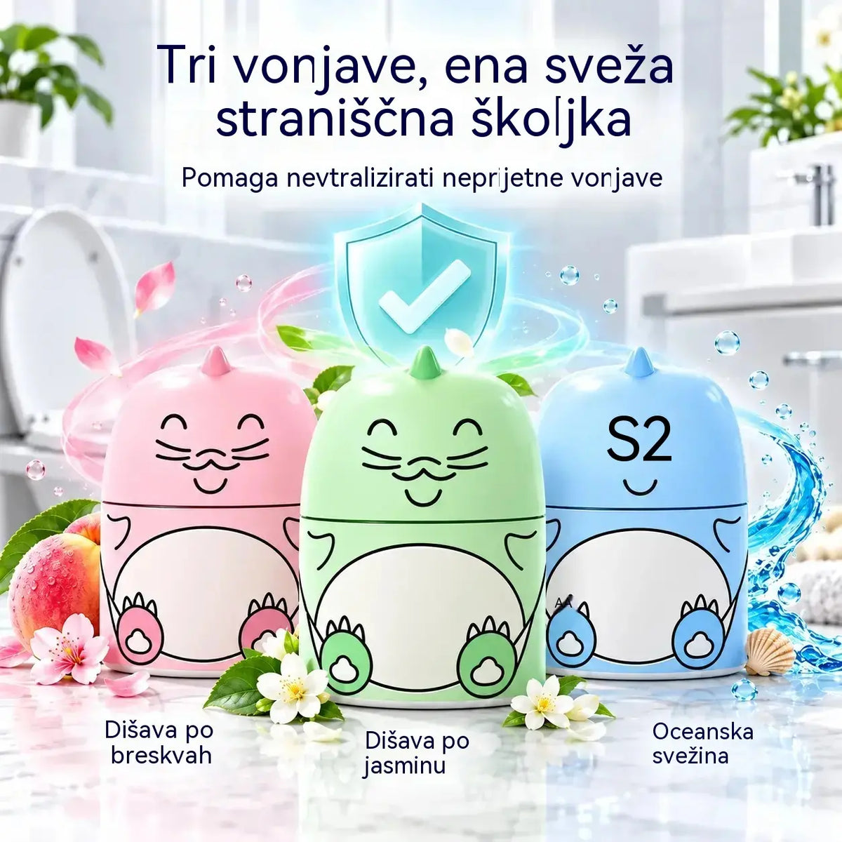 Čistilo za stranišče dobite za polovično ceno! 💥 【Komplet s 3 sredstvi】Vsaka steklenička zadostuje za 2000 splakovanj – poslovite se od ročnega čiščenja stranišča. ❤