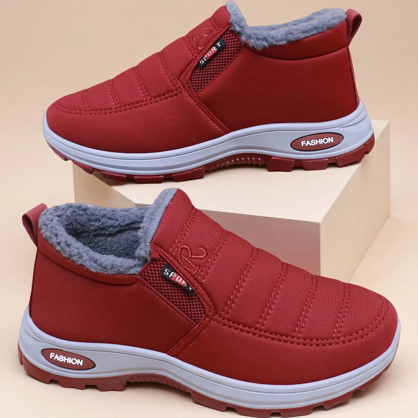 🔥Časově omezená nabídka: sleva 40%🔥 Dámské zateplené bavlněné boty, protiskluzová vysoká podrážka, odolné a pohodlné