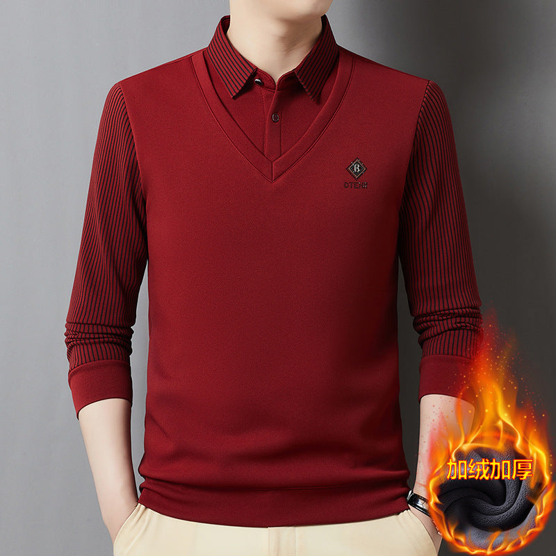 🔥【45% OFF】👔Predaj na konci roka🔥【M-4XL】Mužský prémiový kašmírový dvojdielny teplý top všetko v jednom