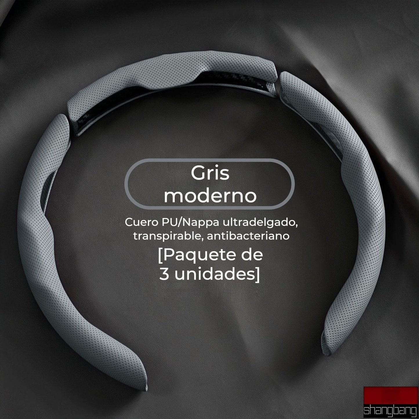 🚗Δερμάτινο κάλυμμα τιμονιού αυτοκινήτου, κατάλληλο για όλες τις εποχές, αντιολισθητικό, απορροφητικό στον ιδρώτα και ανθεκτικό στη φθορά