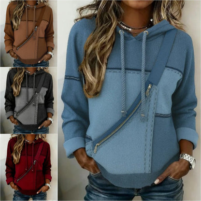 🔥【Časově omezená nabídka】🎀🎀【S-5XL】Dámská mikina s kapucí a dlouhým rukávem s potiskem