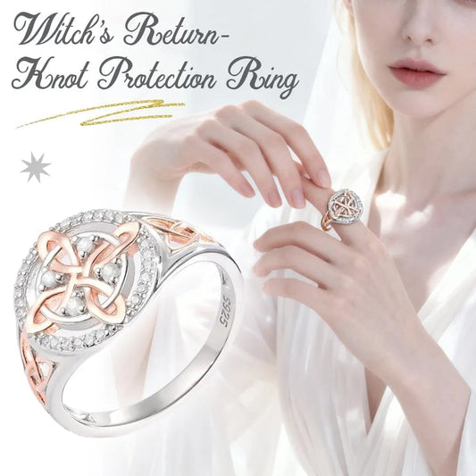 🔮【Kupte 1 a získejte 1 zdarma】Ručně vyrobený ochranný prsten s čarodějnickým uzlem 925 Sterling Silver