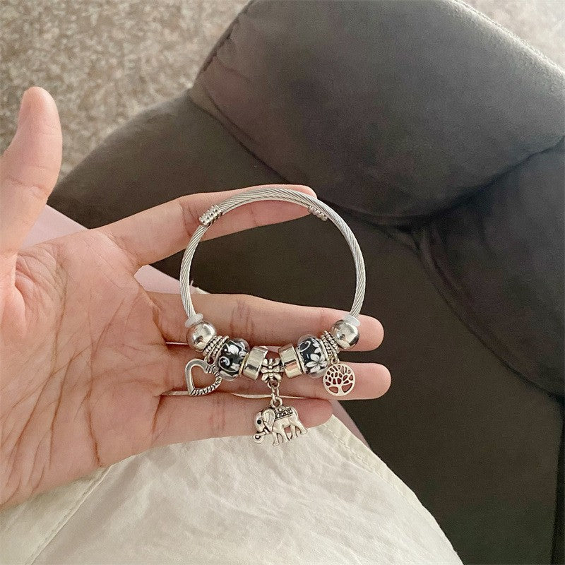 ✨💎【Gorąca wyprzedaż】💖Nowa damska kolorowa bransoletka z kryształowych koralików ze srebra próby 925-4220978