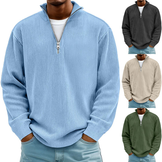 🔥【S-5XL】Νέο ανδρικό φούτερ με όρθιο γιακά, άνετο για φθινόπωρο και χειμώνα